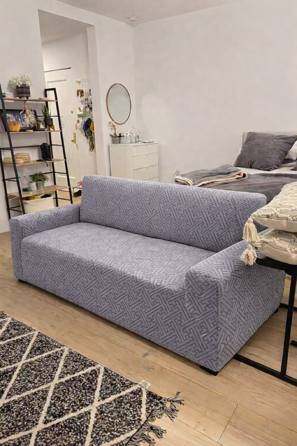 Loveseat Sofa with New Sofa Cover