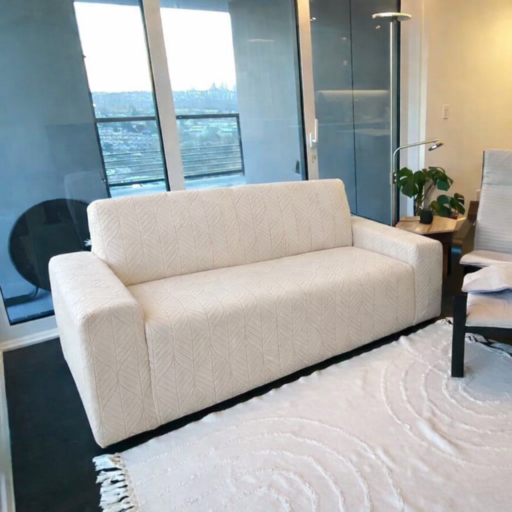Loveseat Sofa with New Sofa Cover
