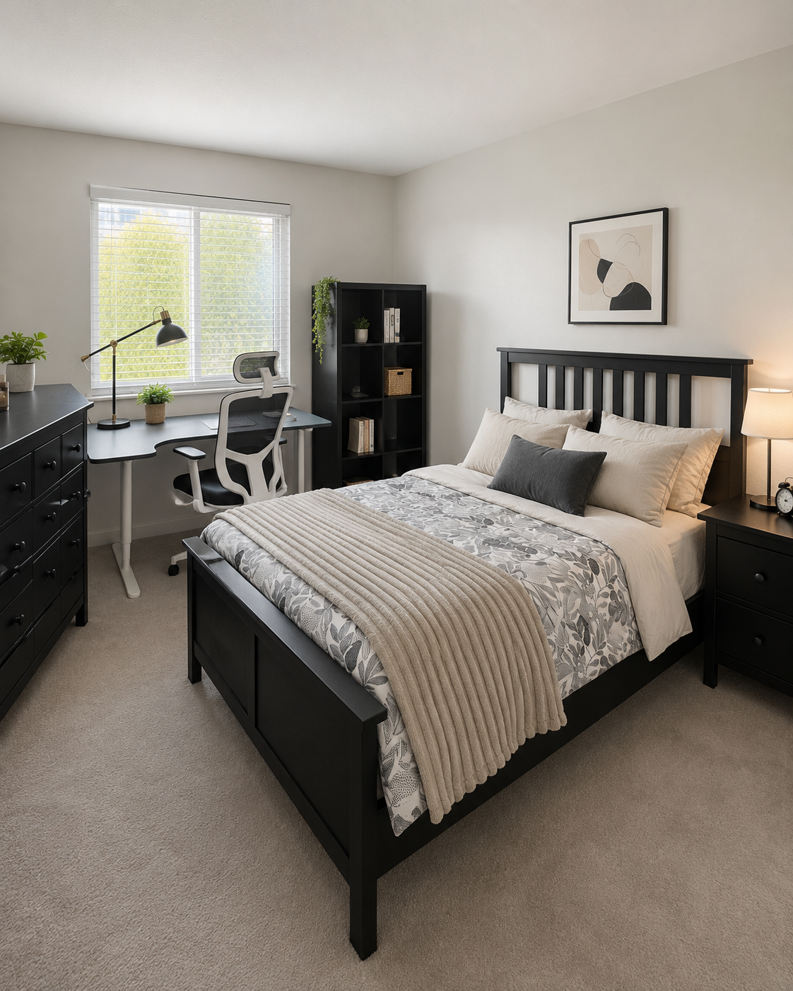 Large Single Room Furniture Rental Package – Black Series