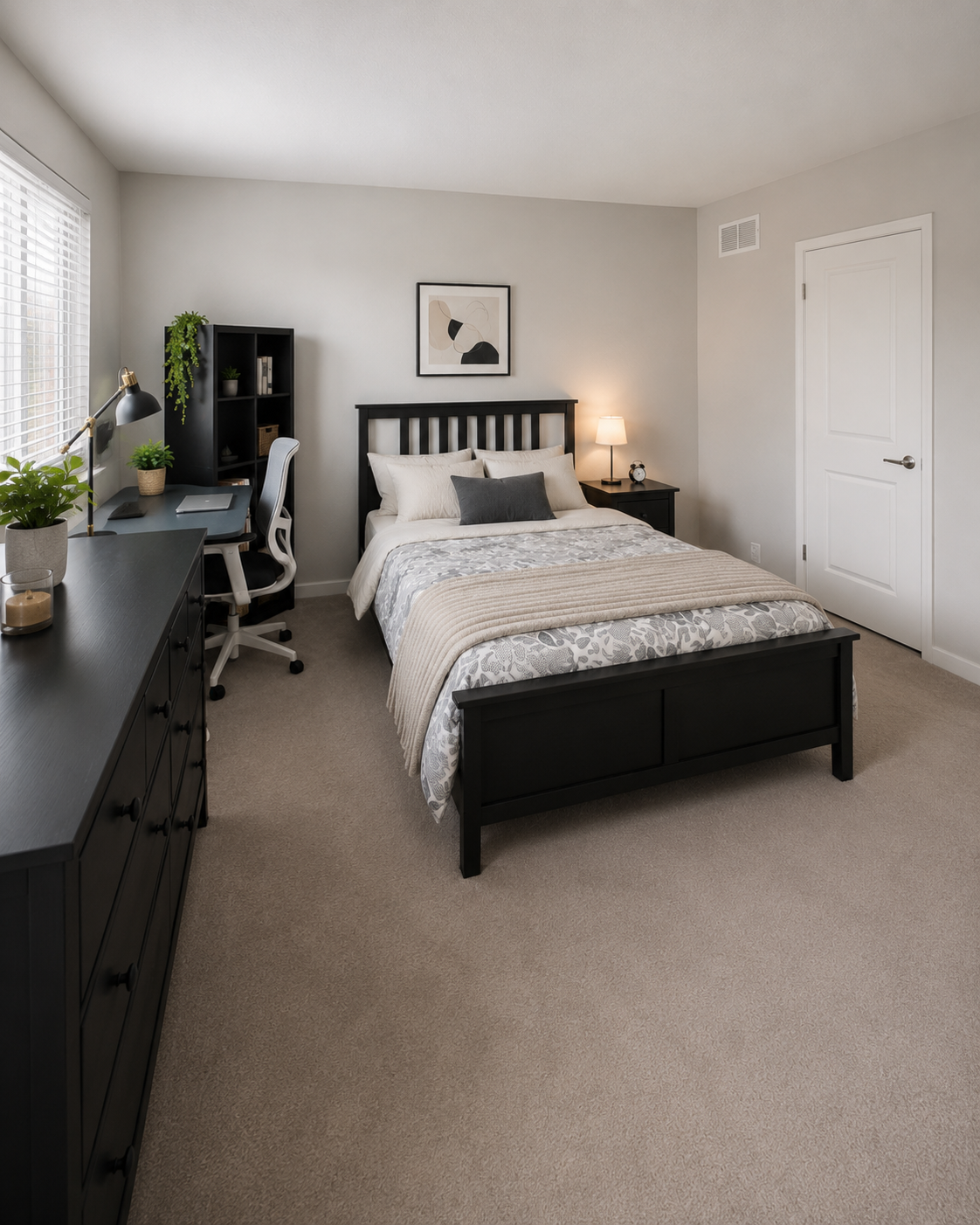 Large Single Room Furniture Rental Package – Black Series