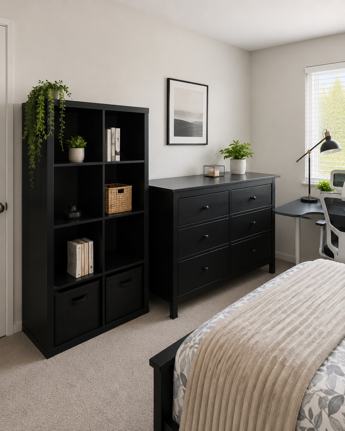 Large Single Room Furniture Rental Package – Black Series