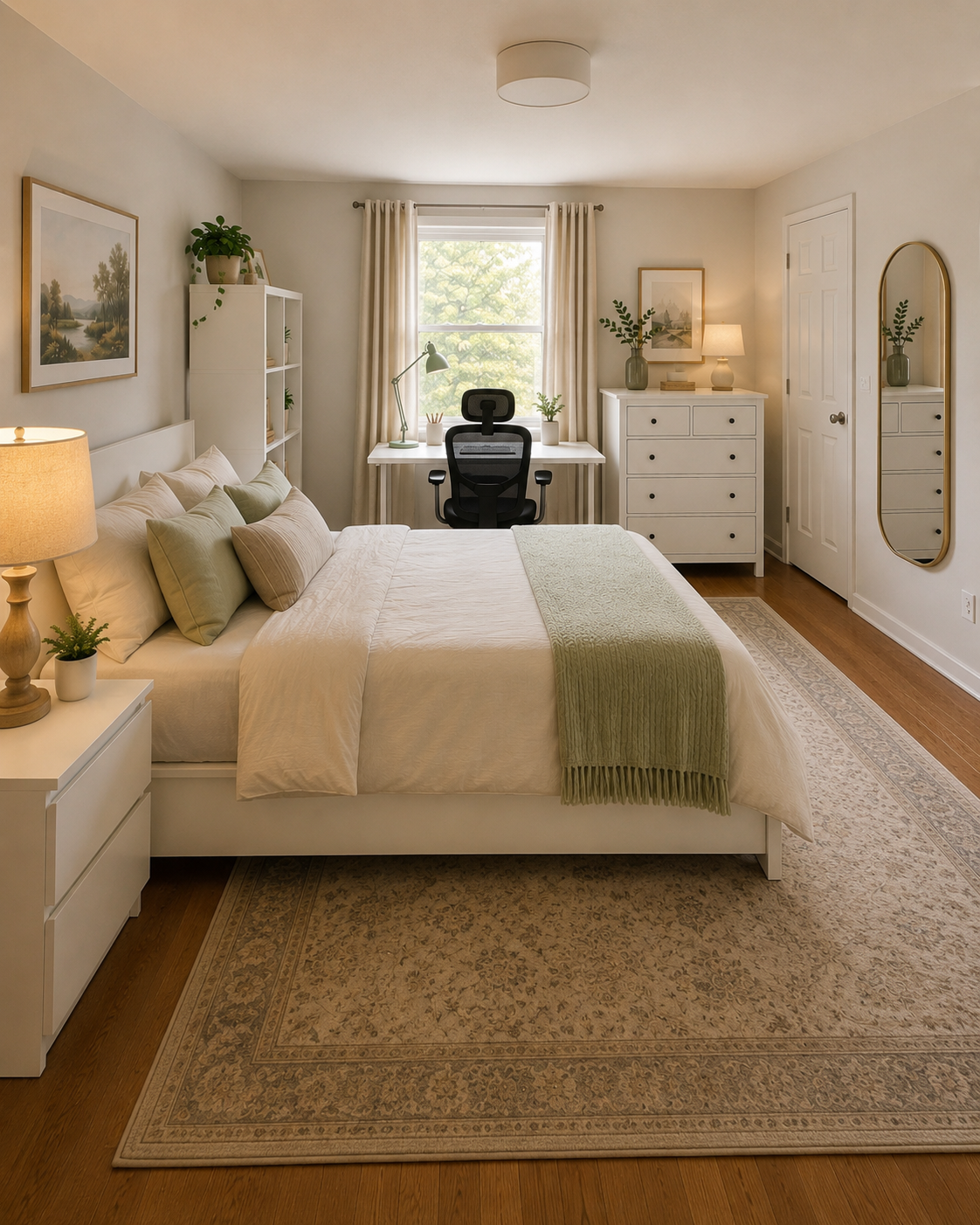 Large Single Room Furniture Rental Package – White Series