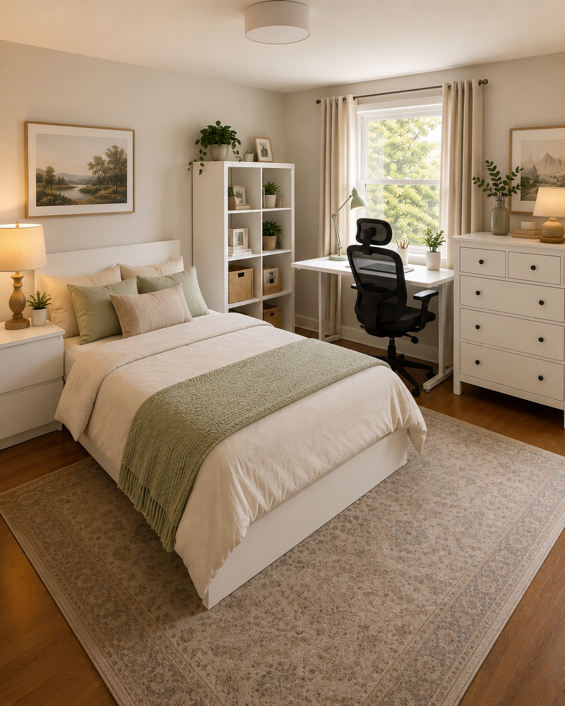 Large Single Room Furniture Rental Package – White Series