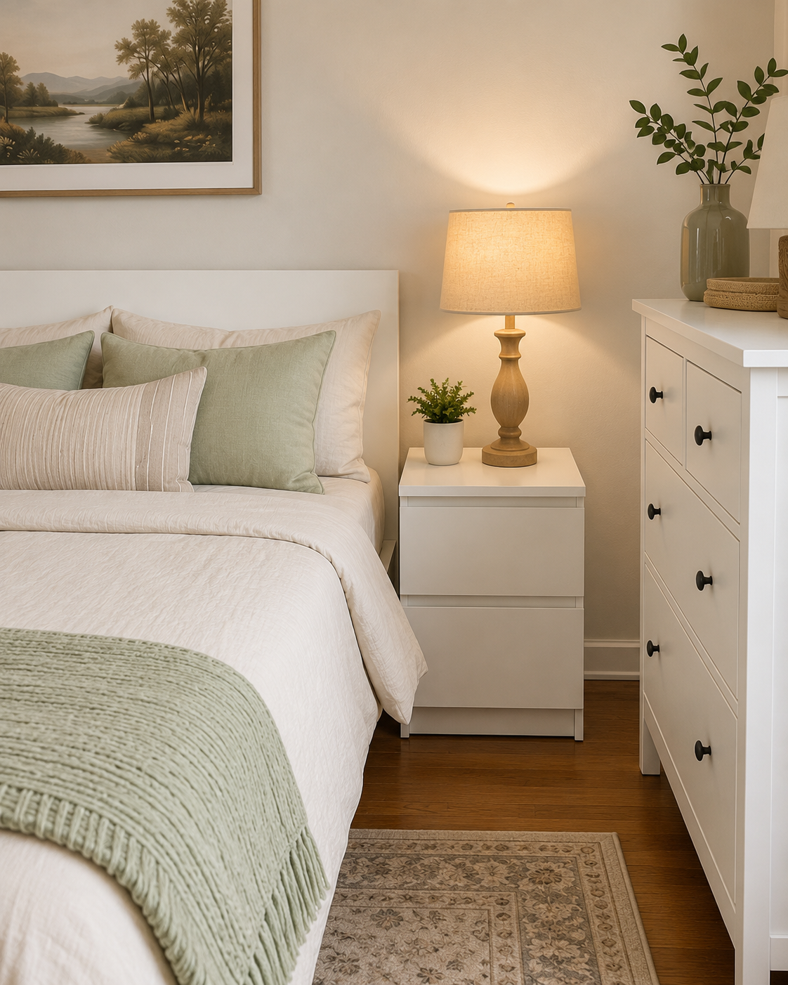Large Single Room Furniture Rental Package – White Series