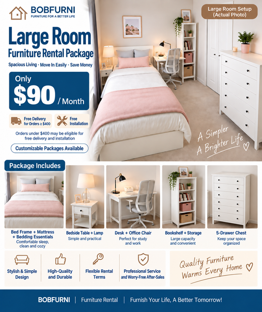 Large Room Furniture Rental Package | $90/Month
