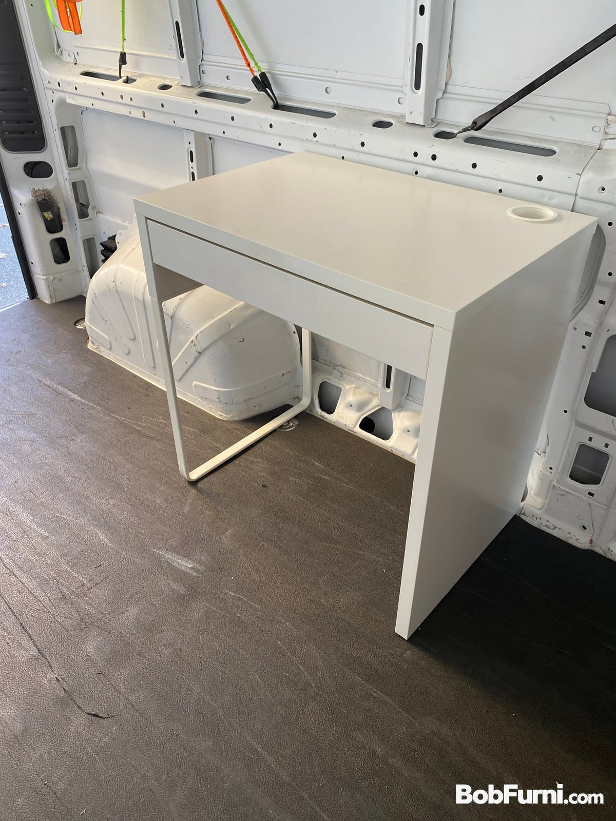 Small Student Desk with Drawer and Cable Opening