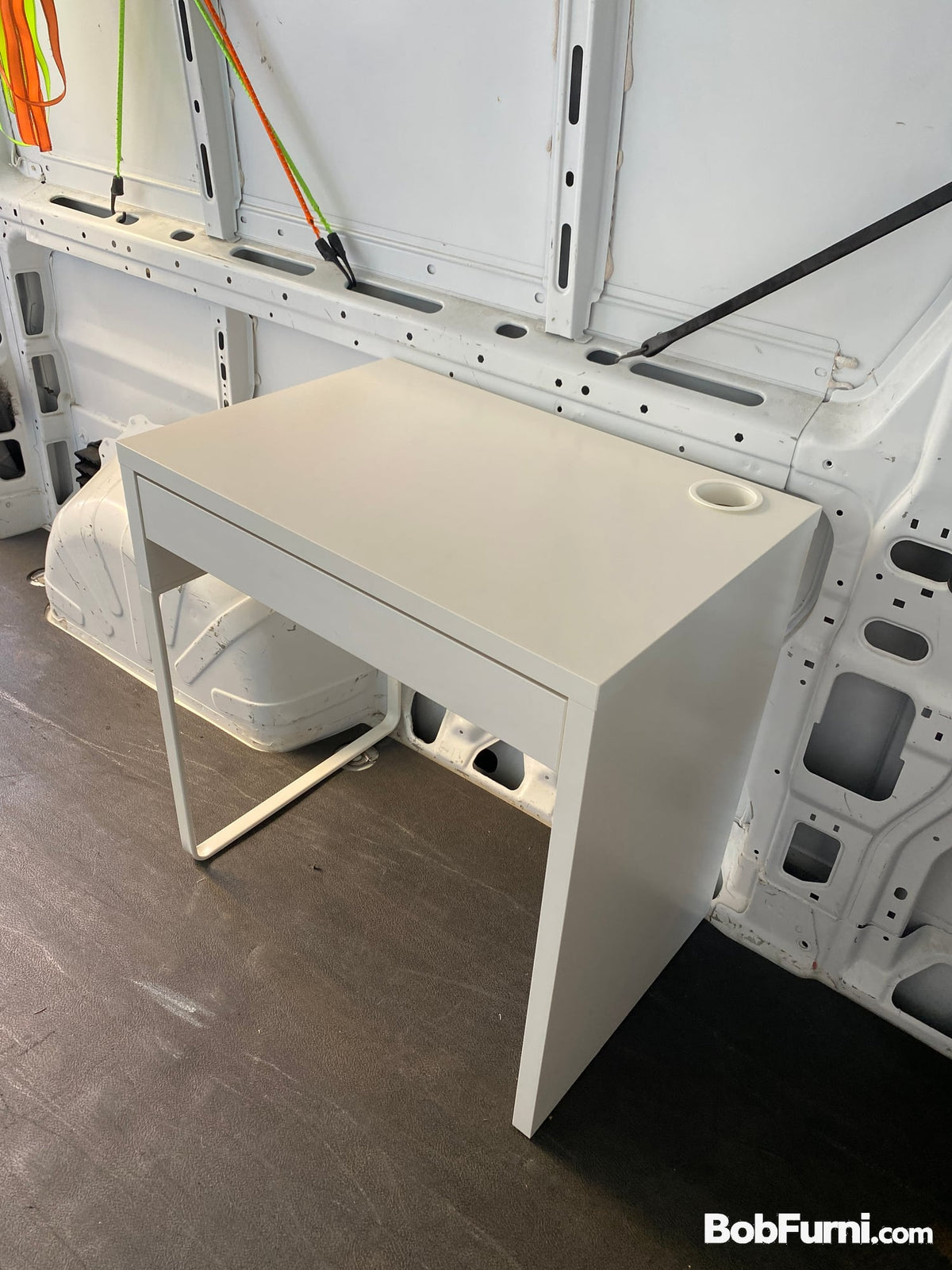 Small Student Desk with Drawer and Cable Opening
