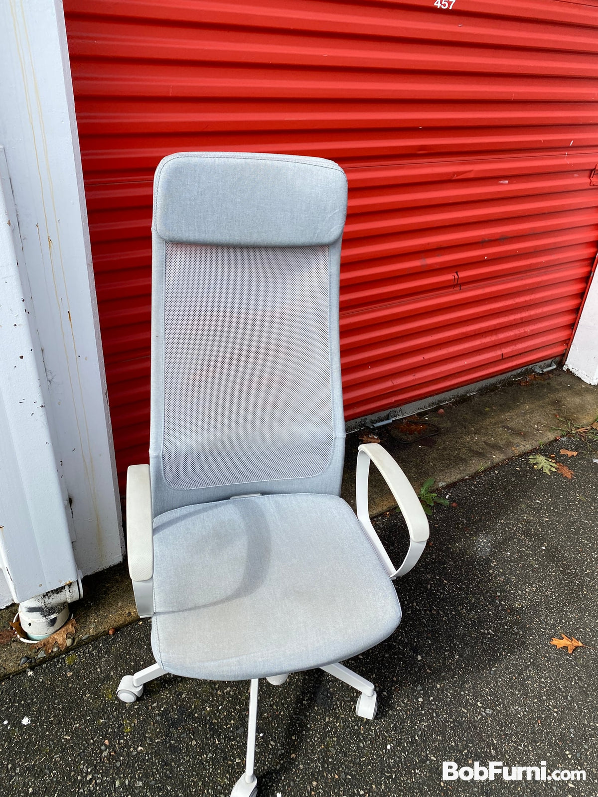 IKEA MARKUS Vissle Light Grey Height-Adjustable Fabric Office Chair