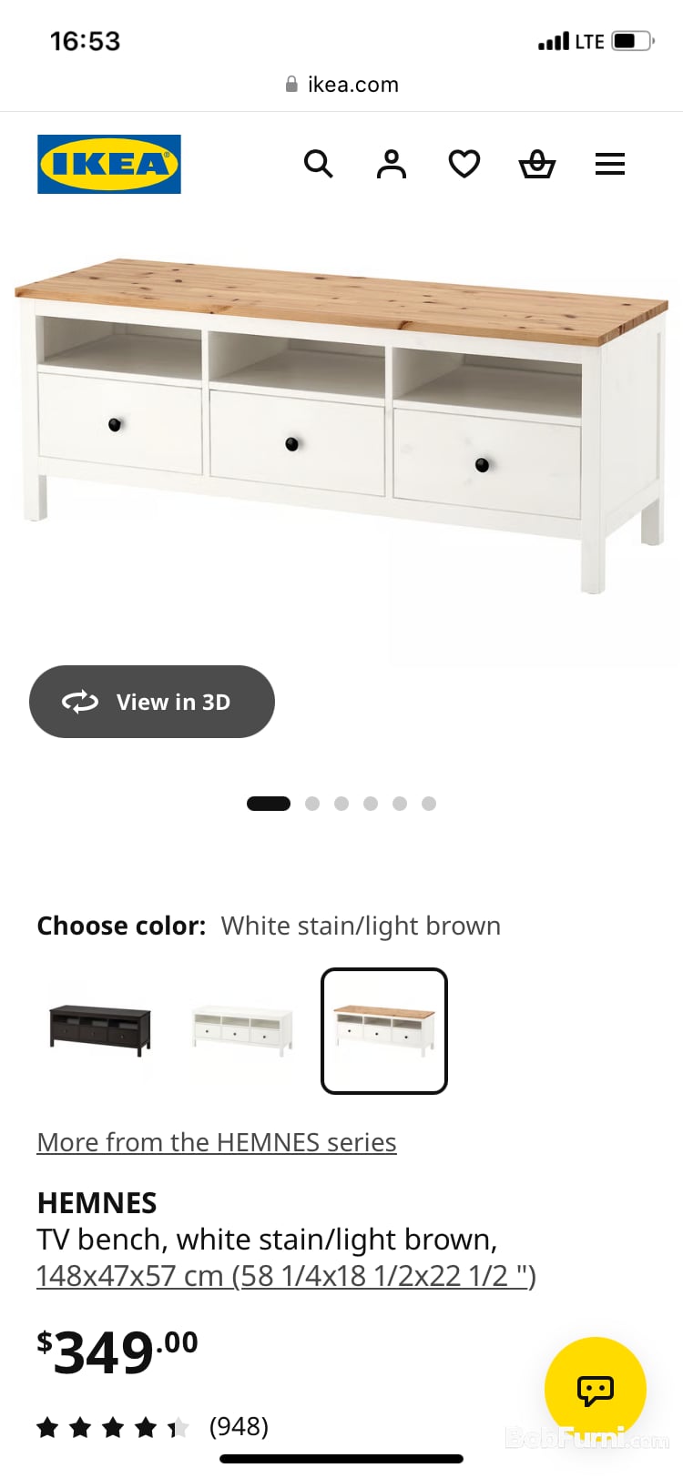 IKEA HEMNES 实木大电视柜