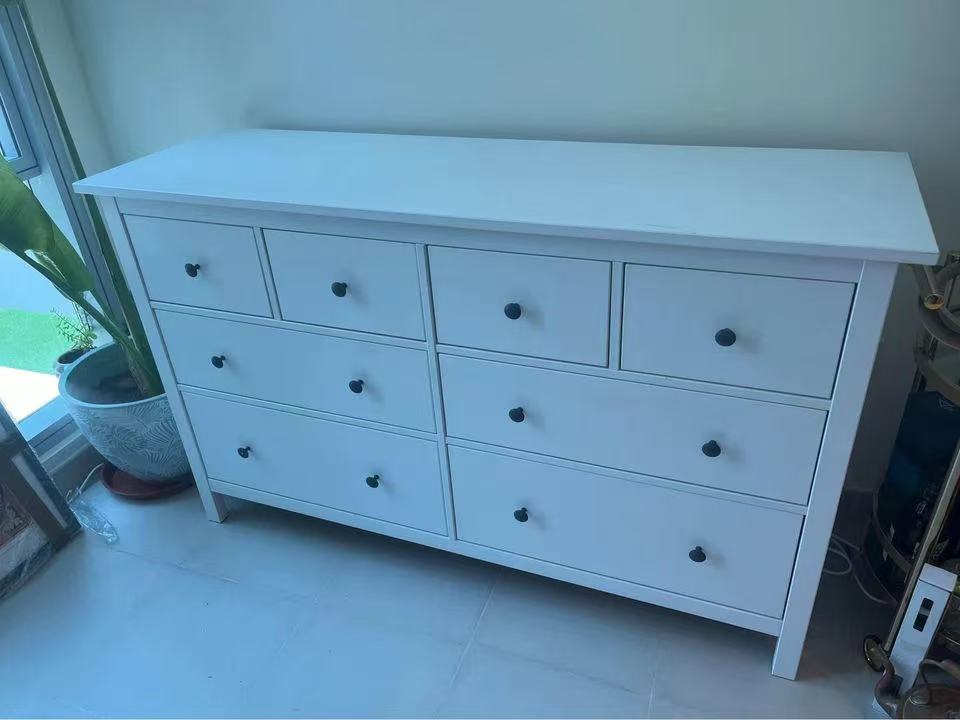 HEMNES 白色8抽屉斗柜