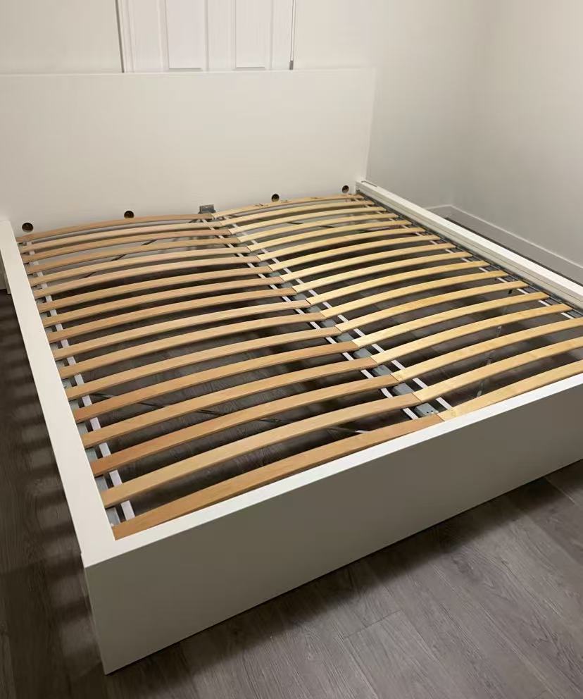 MALM White King Bed Frame