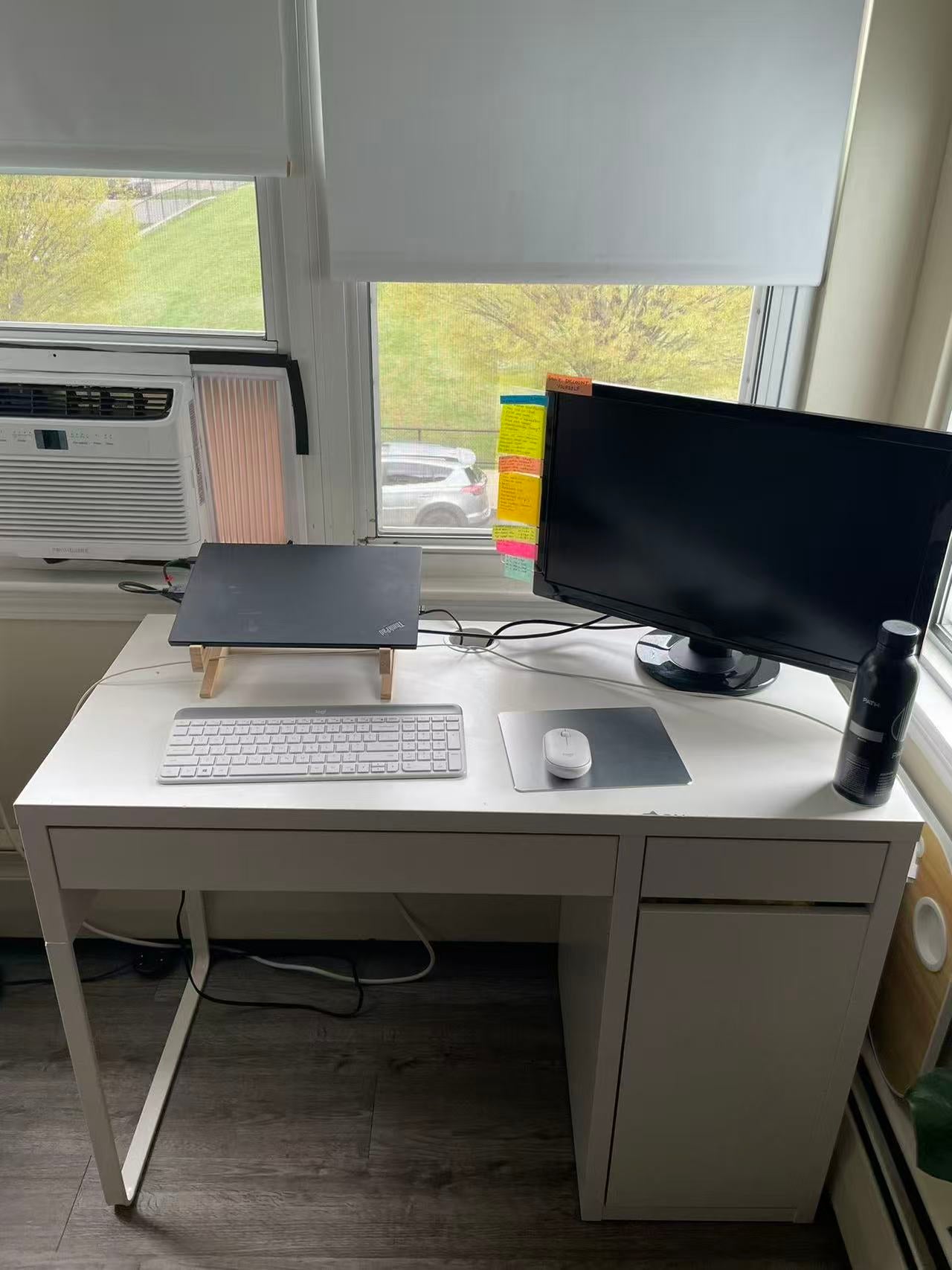 MICKE White Desk with Drawers