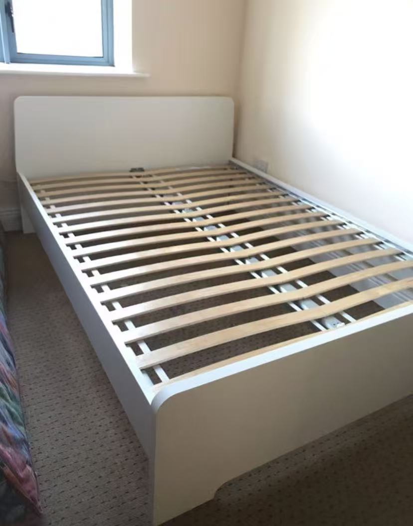 ASKROLL White Double Bed Frame