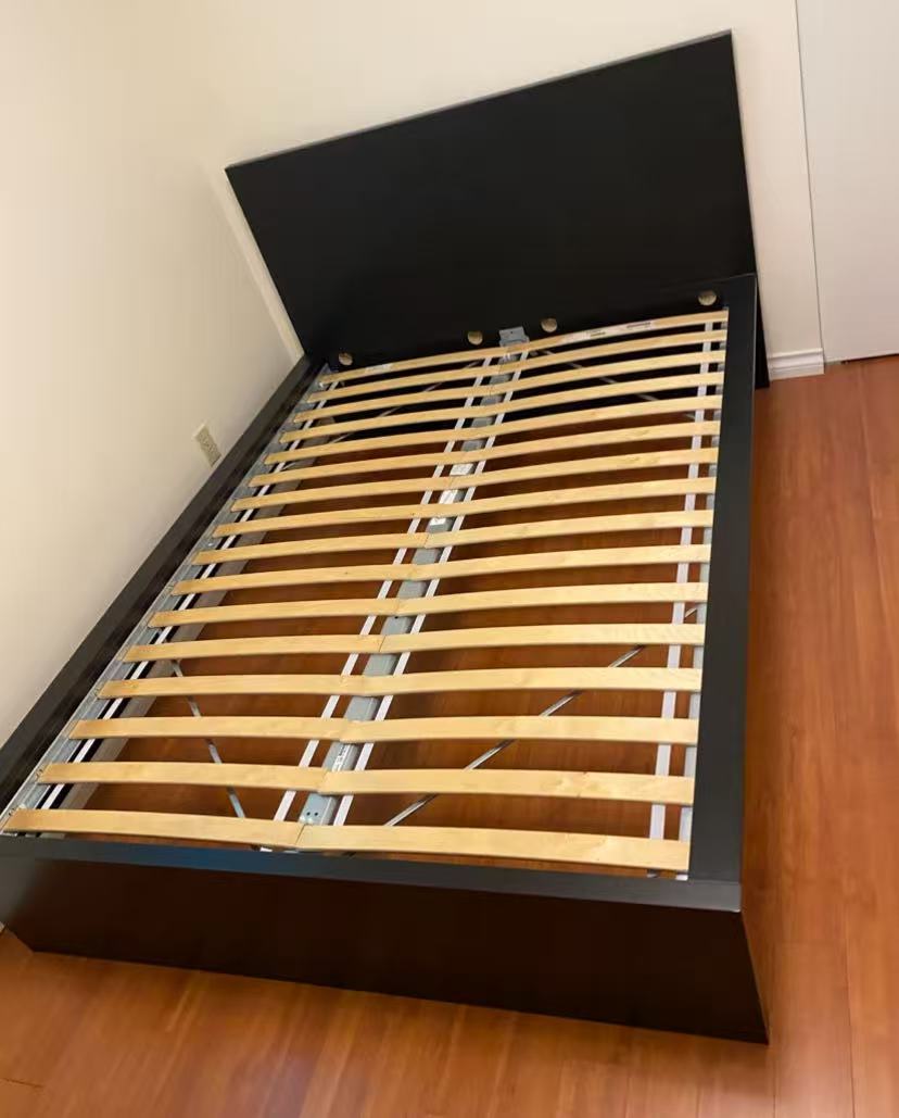MALM Black Double Bed Frame