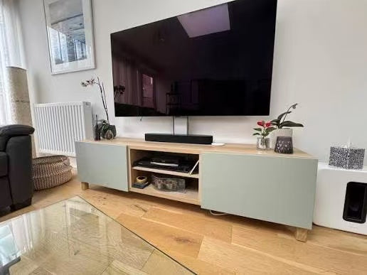 BESTA TV Stand with 3 Drawers