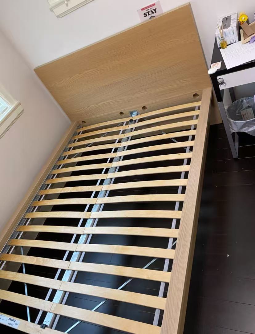 MALM Oak Double Bed Frame