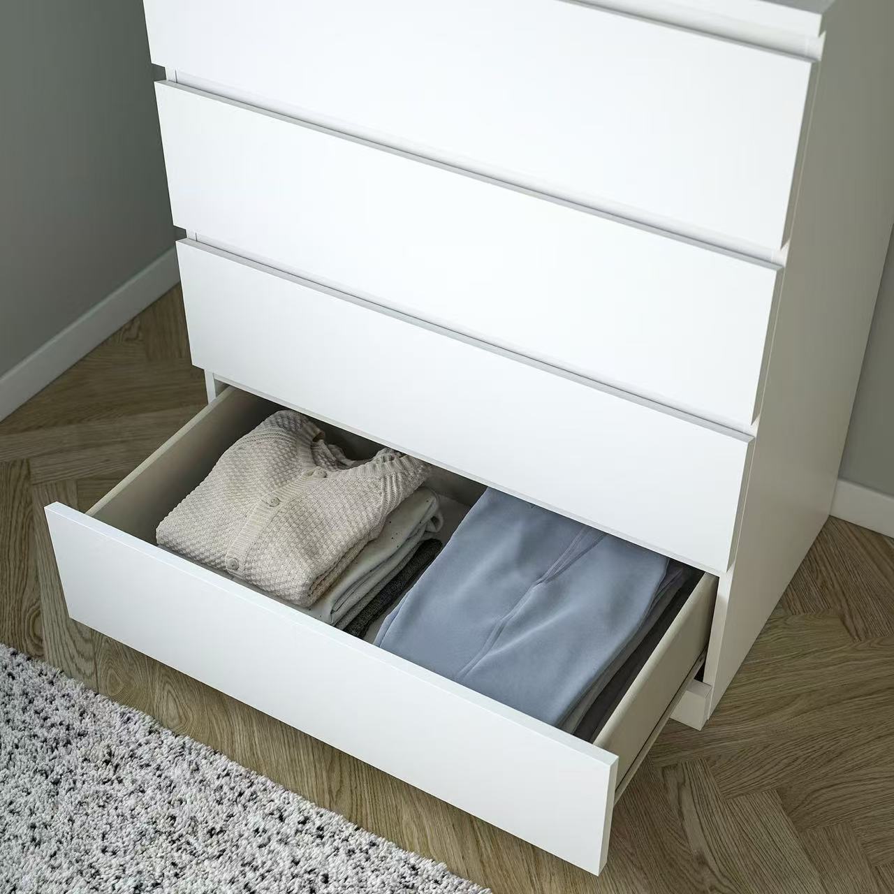 MALM 白色四抽屉斗柜