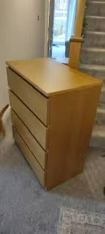 MALM 4-Drawer Dresser – Multiple Colors Available