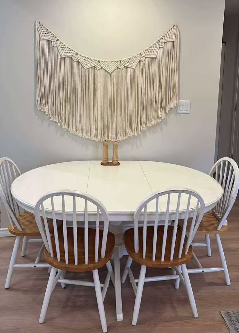 Standard Height Extendable Dining Table and 4 Chairs Set
