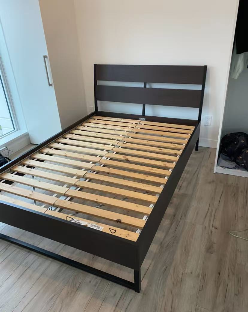 TRYSIL Brown Double Bed Frame