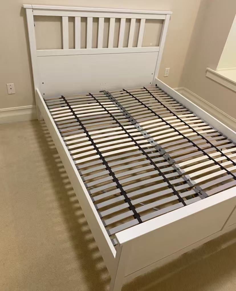 HEMNES White Queen Bed Frame