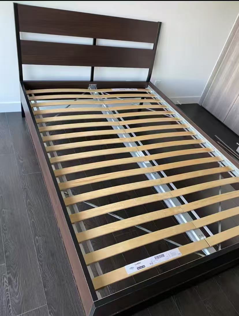TRYSIL Brown Queen Bed Frame