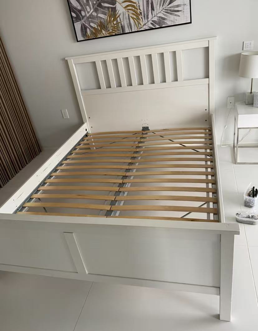HEMNES White Queen Bed Frame