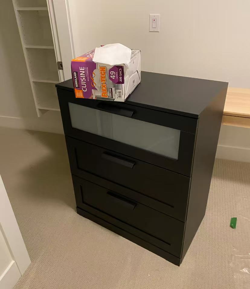 BRIMNES Black 3-Drawer Dresser