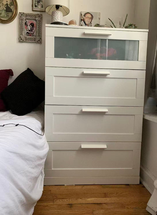 BRIMNES White 4-Drawer Dresser