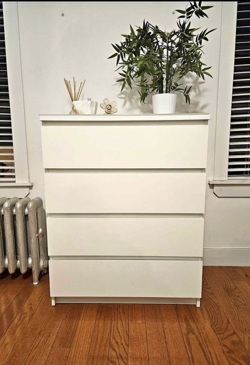 MALM 白色四抽屉斗柜