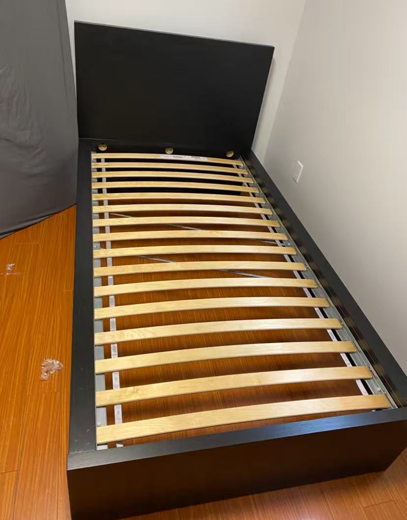 MALM Black Twin Bed Frame
