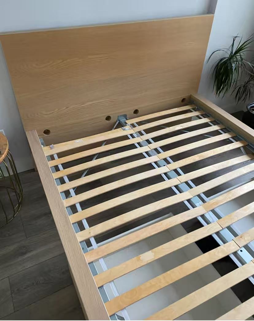 MALM Oak Double Bed Frame