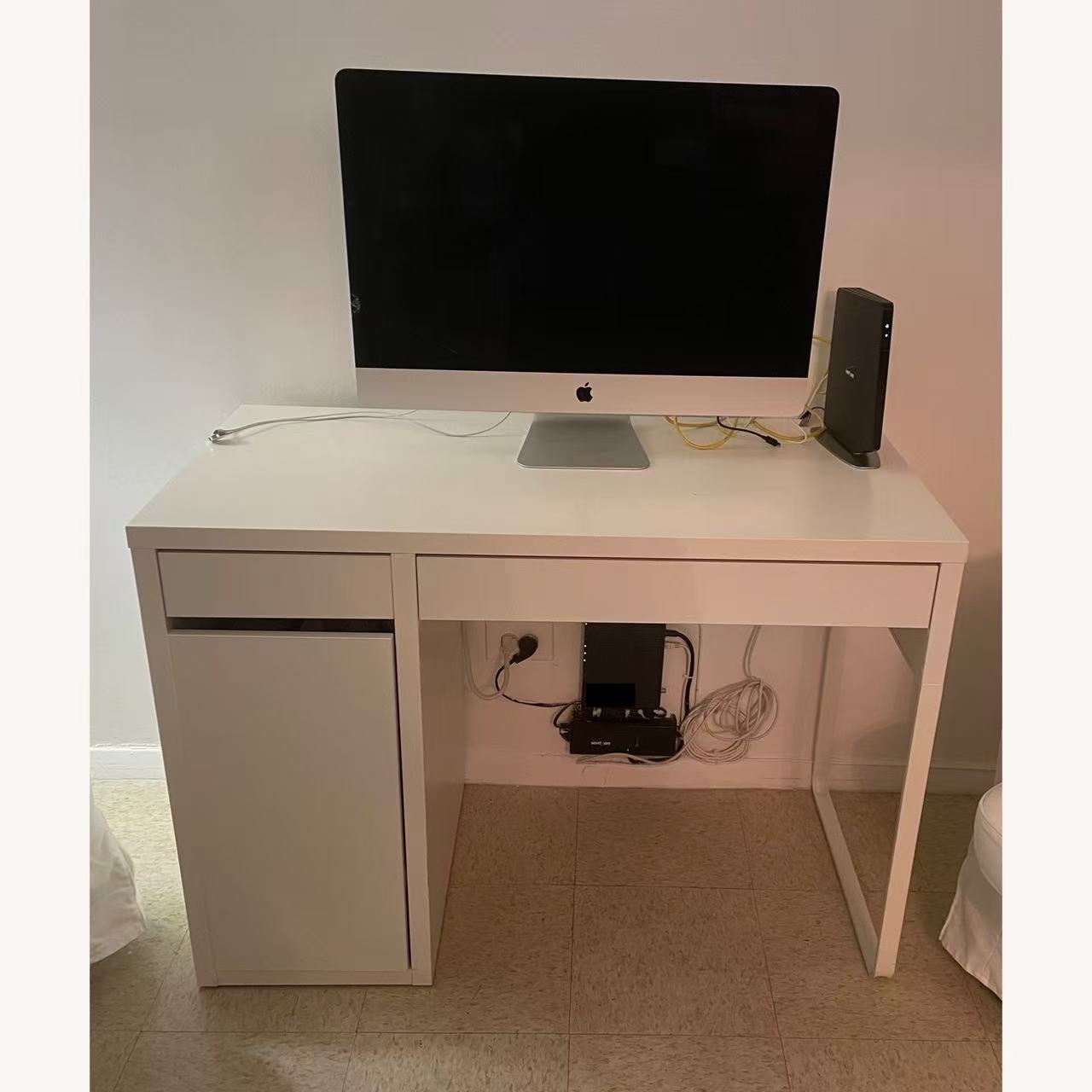MICKE White Desk with Drawers