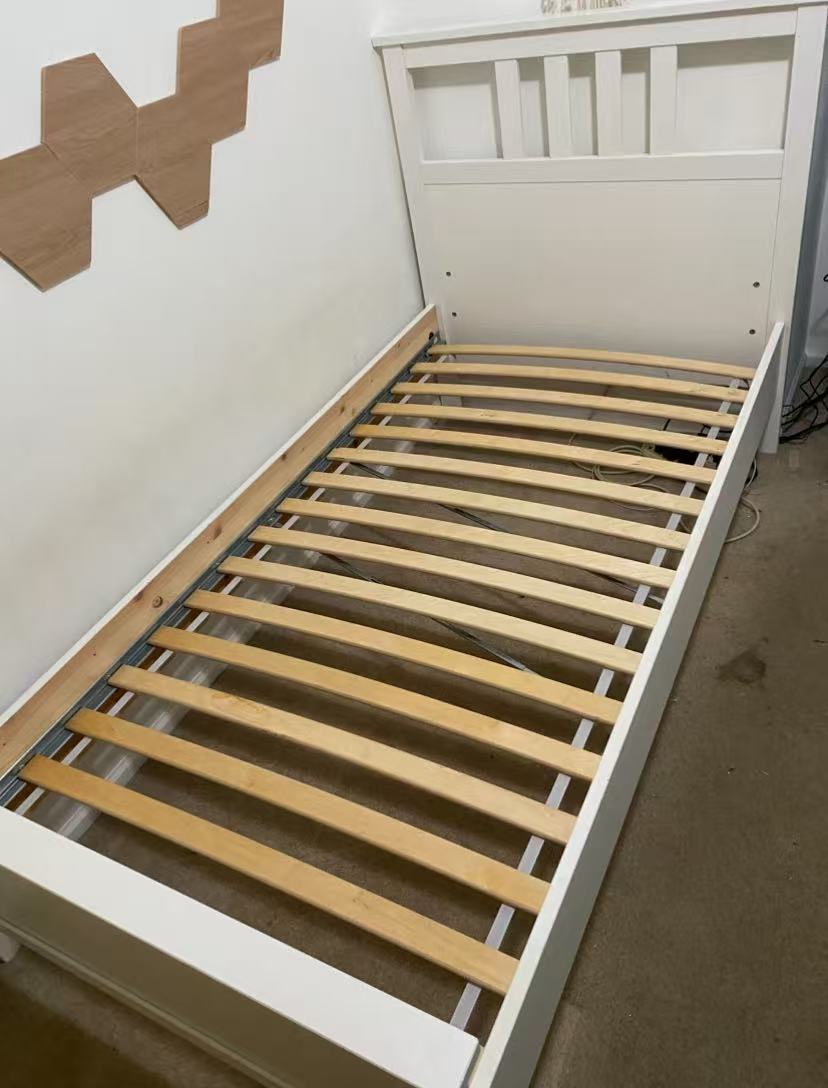 HEMNES White Twin Bed Frame
